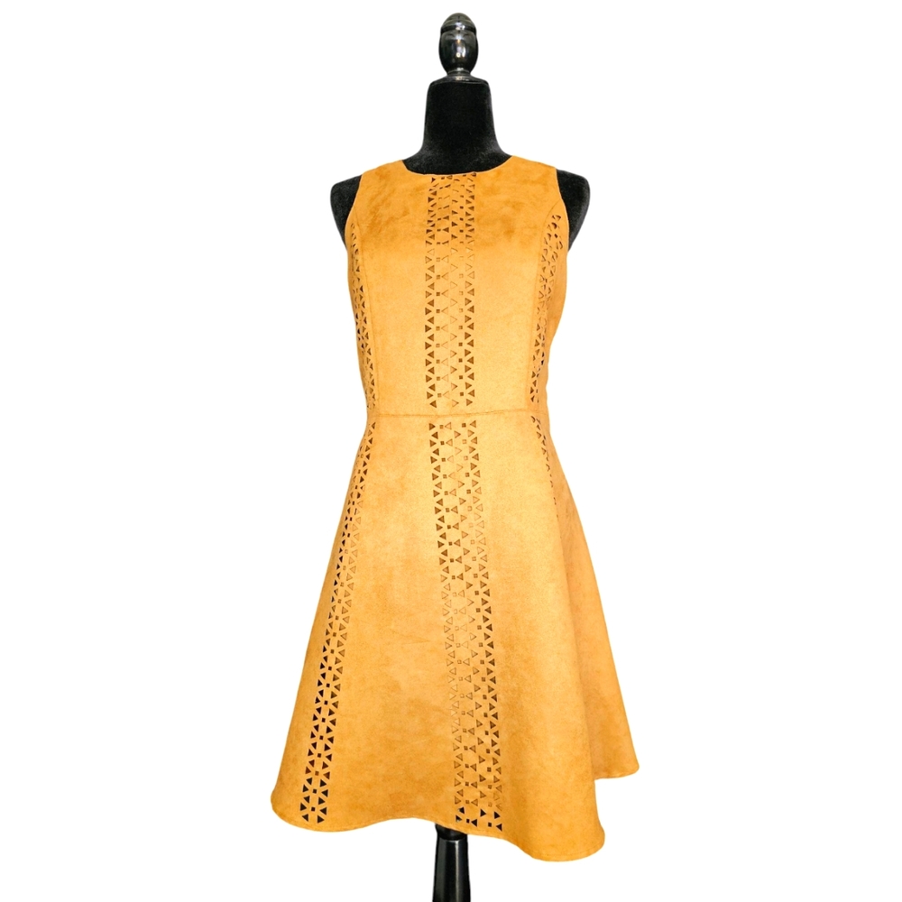 Mossimo Tan Faux Suede Dress Size Large